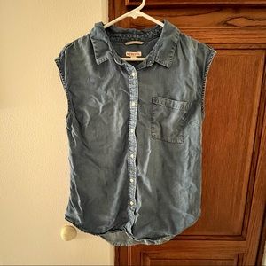 Merona Sleeveless Denim Top Sz M